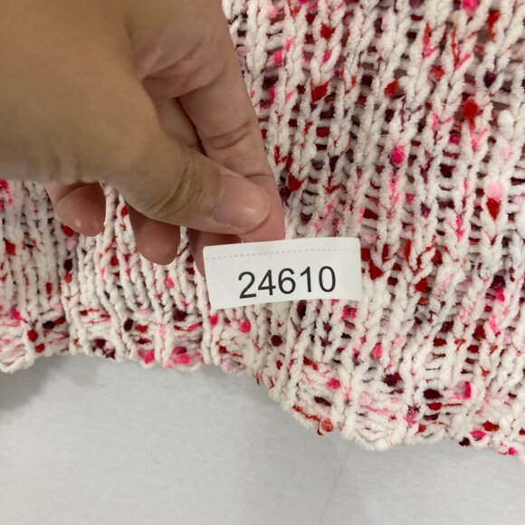 New Crown & Ivy Large Pink White Speckled Soft Slouchy Cozy Sweater - Picture 9 of 9